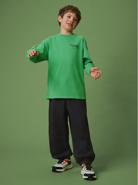 4F 4F Bluza ENJOY THE OUTDOORS Zielony Loose Fit