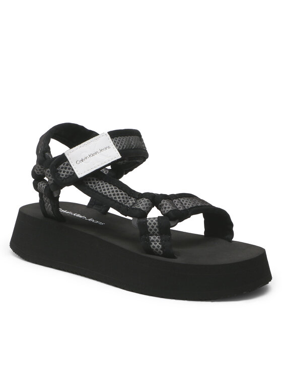 Calvin Klein Jeans Sandales Prefresato Sandal Webbing Mesh YW0YW00969 Melns