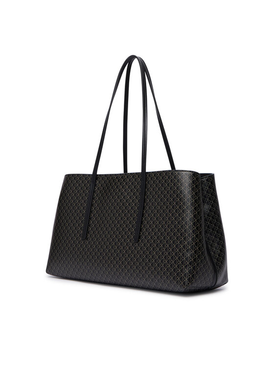 Calvin Klein Calvin Klein Rankinė Emblem Aop Medium Work Tote LV04F3786G Juoda