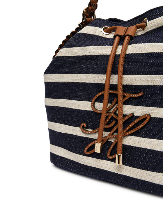 Tommy Hilfiger Tommy Hilfiger Kabelka Th Elev Summer Bucket Stripe AW0AW18401 Tmavomodrá