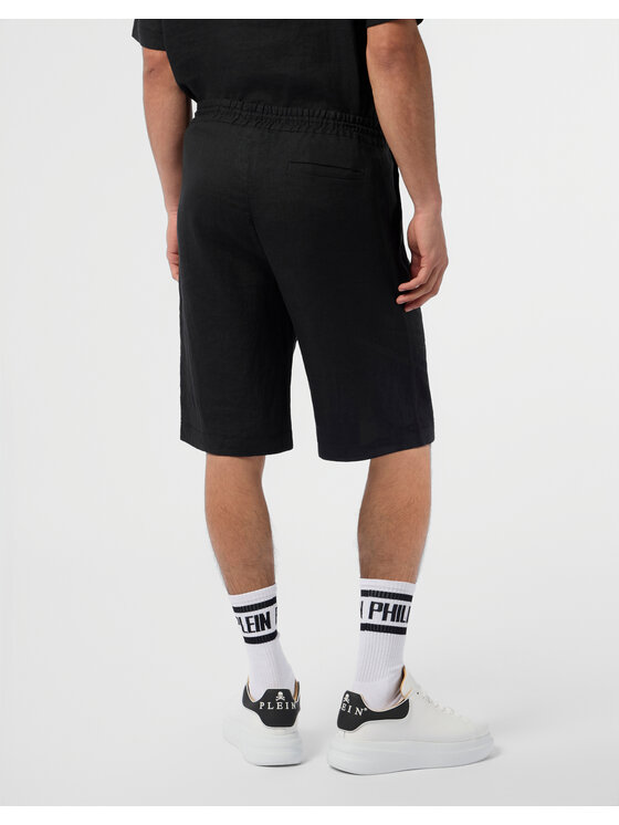 PHILIPP PLEIN PHILIPP PLEIN Szorty materiałowe 29797 Czarny Regular Fit