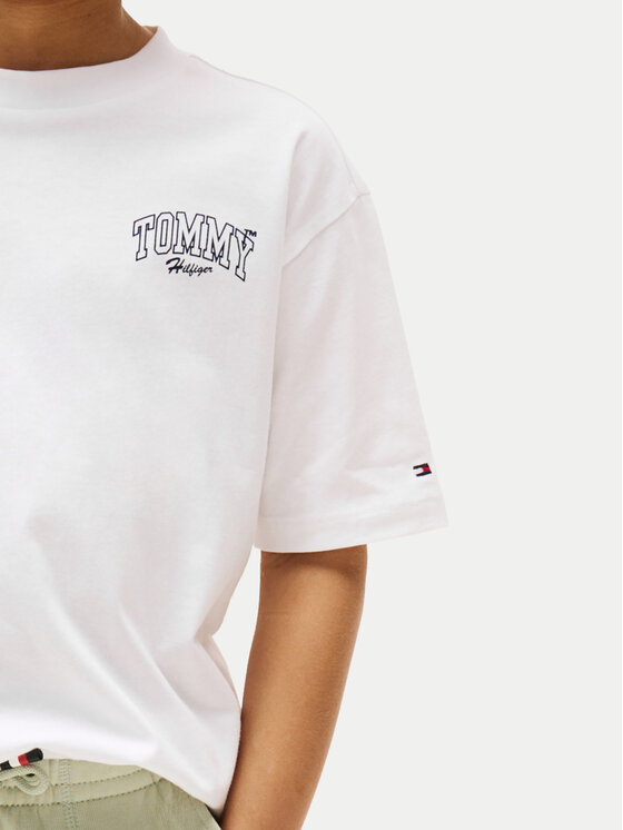 Tommy Hilfiger Tommy Hilfiger Tričko Varsity Graphic KB0KB09720 Biela Regular Fit