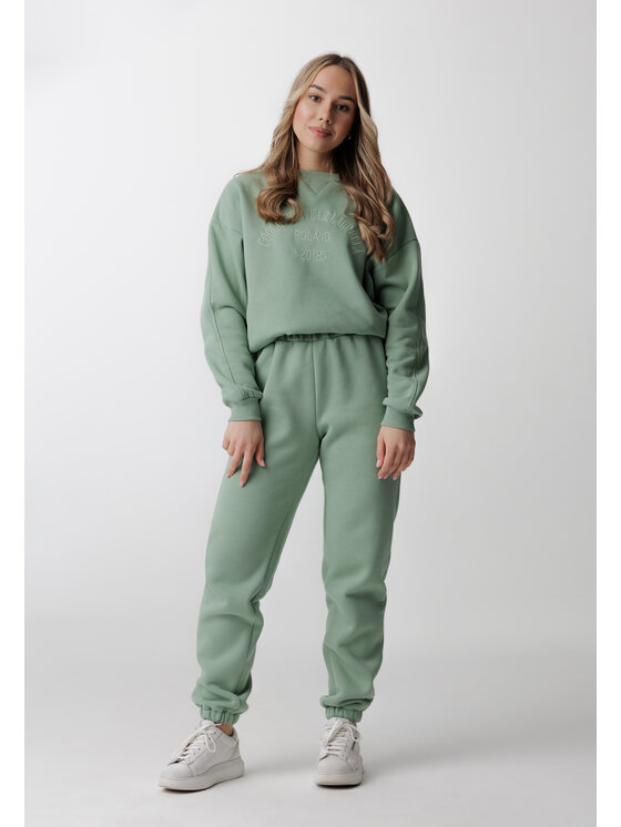 LAURELLA LAURELLA Teplákové kalhoty 3TU015 Zelená Regular Fit