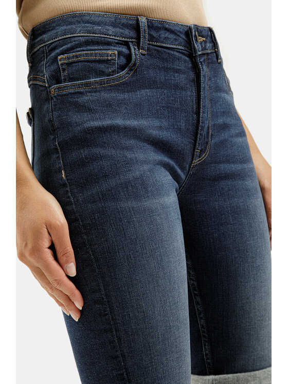 Cross Jeans Cross Jeans Szorty jeansowe A 531-018 Niebieski Slim Fit