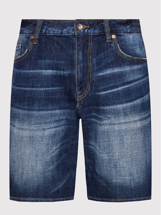 Armani Exchange Armani Exchange Džínsové šortky 3LZJ65 Z1LTZ 1500 Tmavomodrá Slim Fit