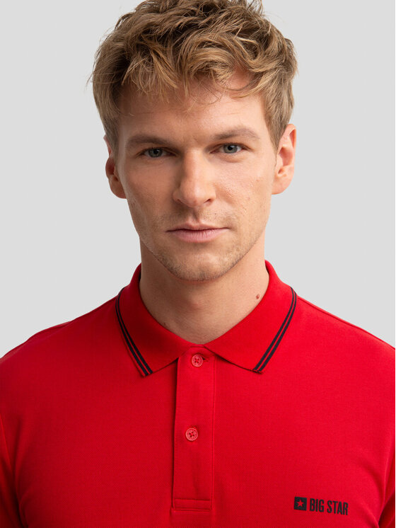 BIG STAR BIG STAR Polo MARIAN_603_150 Czerwony Comfort Fit