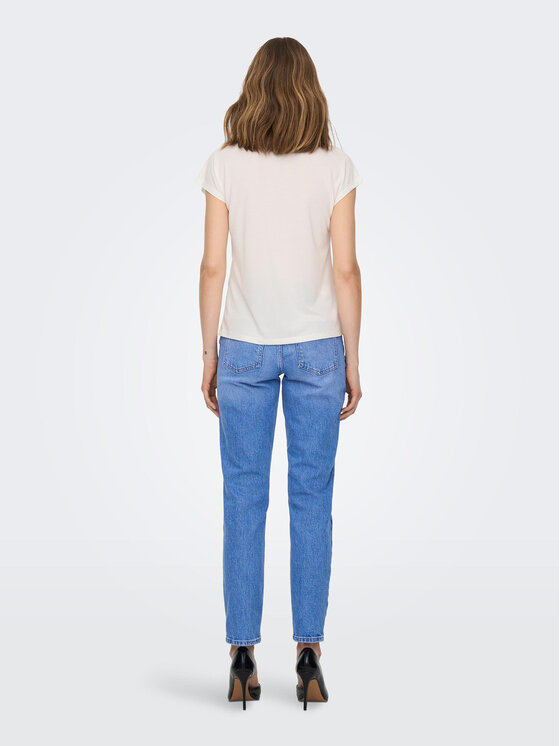 ONLY ONLY Marškinėliai Free 15287041 Balta Regular Fit