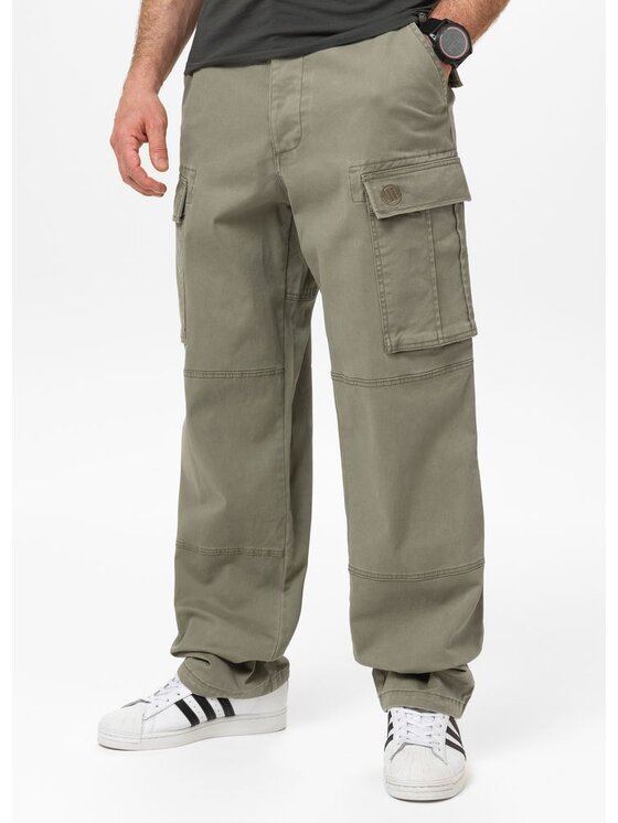 PITBULL PITBULL Spodnie dresowe Spodnie męskie bojówki SCOTT 36/32 Szary Regular Fit