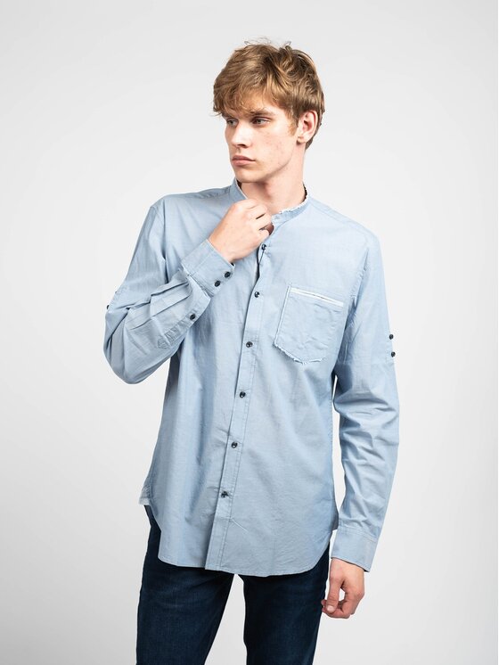 Antony Morato Antony Morato Camicia MMSL00470 FA400053 Celeste Slim Fit