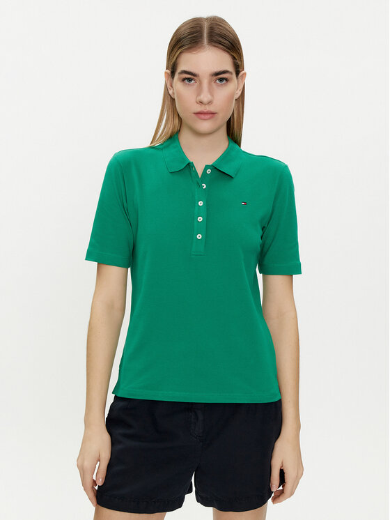 Tommy Hilfiger Polo 1985 WW0WW37820 Zaļš Regular Fit