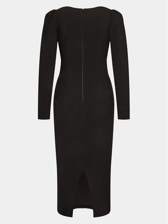 Nissa Nissa Kokteilikleit RS14259 Must Slim Fit
