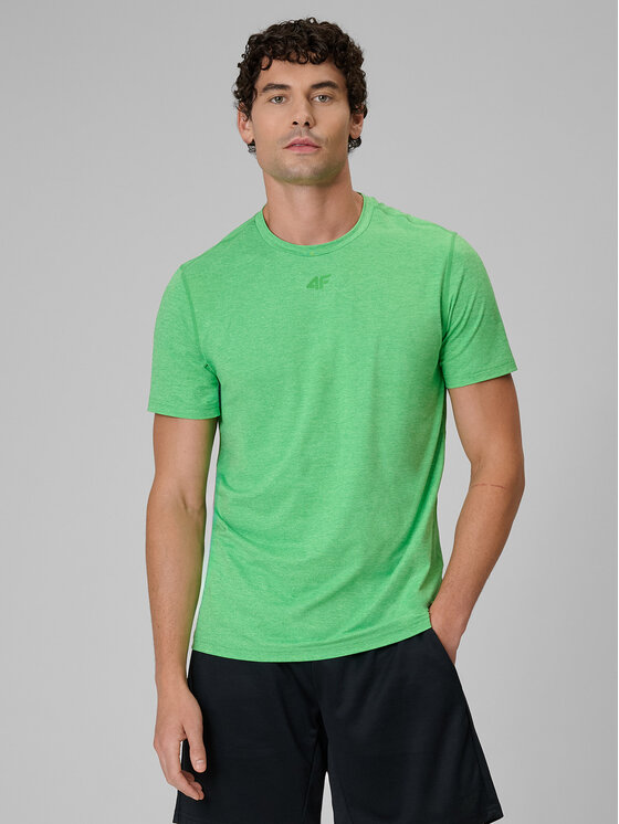 4F 4F Koszulka techniczna BASIC+ Zielony jasny Regular Fit