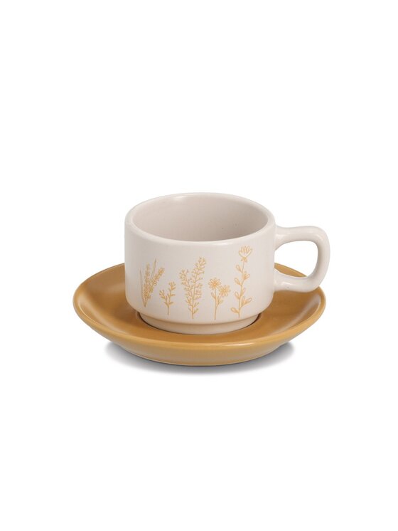 MIAhome MIAhome Filiżanka ze spodkiem Komplet 4 filiżanek do espresso 70 ml Kolorowy