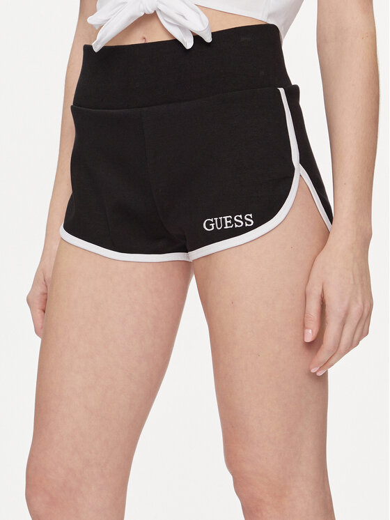 Guess Športne Kratke Hlače E4GD04 KBP41 Črna Relaxed Fit