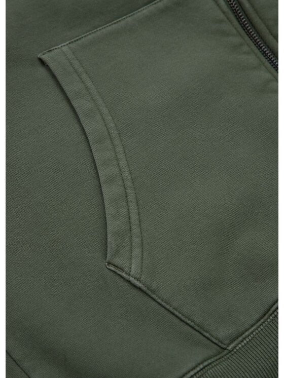 PITBULL PITBULL Bluza Bluza męska rozpinana z kapturem Washed MT FUJI XXL Zielony Regular Fit