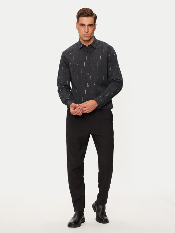 Armani Exchange Armani Exchange Krekls 6DZC06 ZN5DZ 55JX Tumši zils Regular Fit