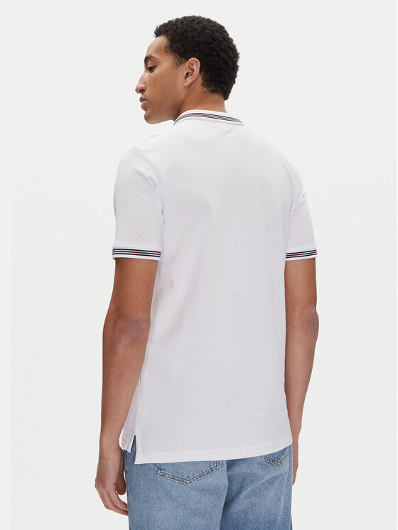 Fila Fila Polokošeľa Lubeek FAM0898 Biela Regular Fit
