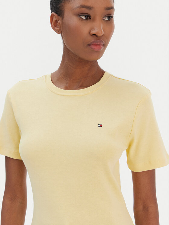 Tommy Hilfiger Tommy Hilfiger Tricou New Cody WW0WW40587 Galben Slim Fit