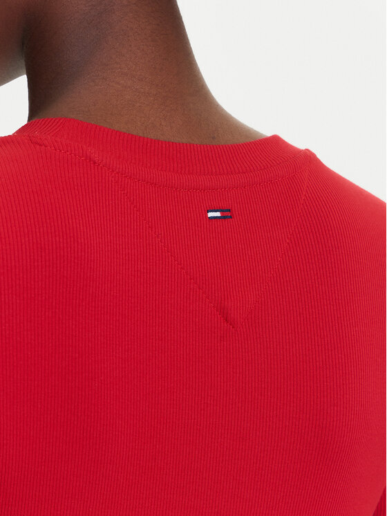 Tommy Jeans Tommy Jeans Póló DW0DW21421 Piros Slim Fit