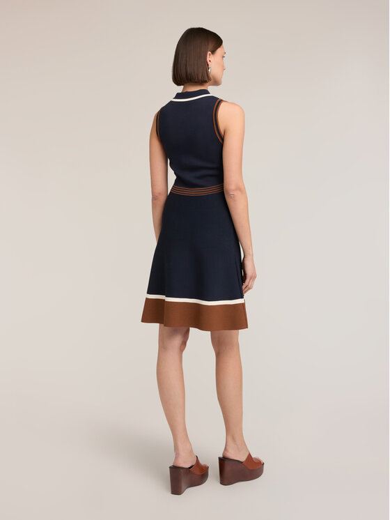 Motivi Motivi Abito da cocktail 7683W001585N0Z4 Blu Flared Fit