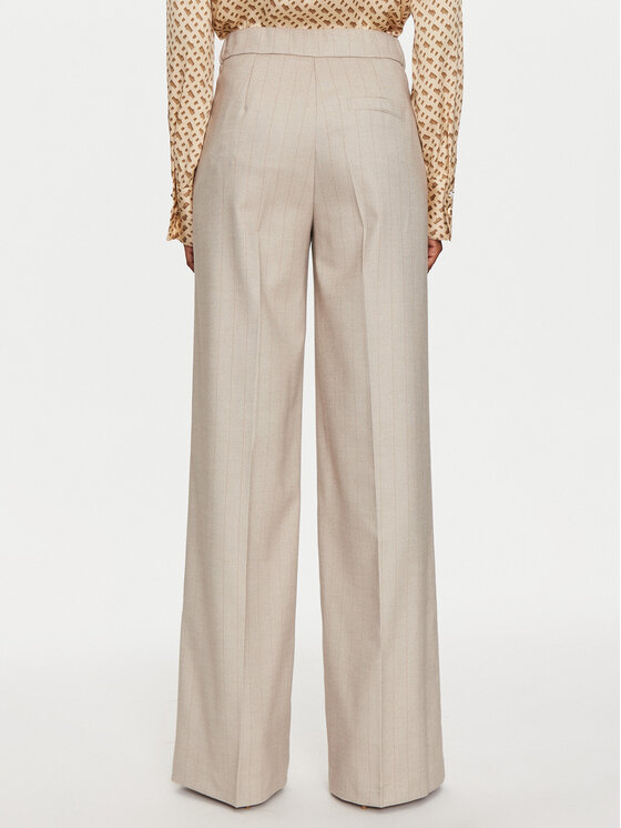 Maryley Maryley Pantaloni di tessuto 24IB598/M07 Beige Regular Fit