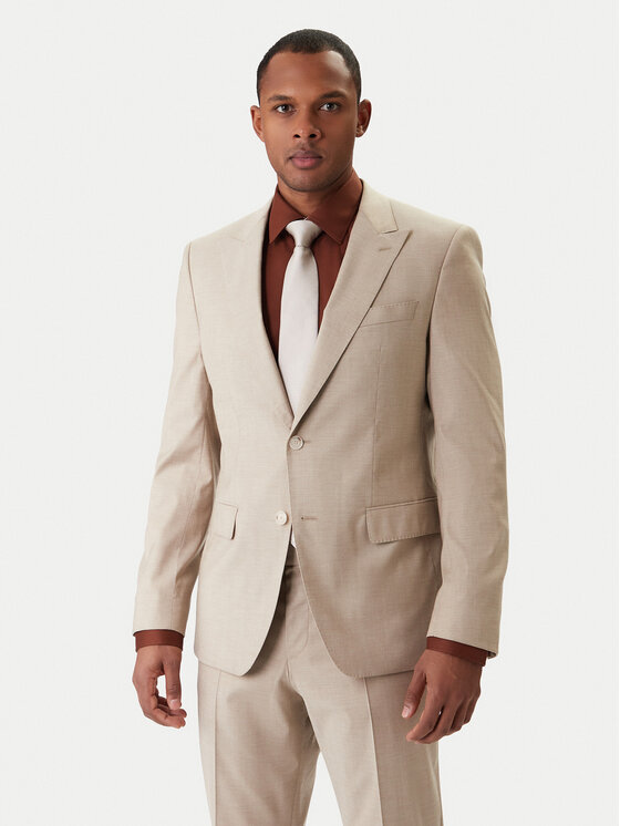 BOSS BOSS Öltöny Huge 50557273 Bézs Regular Fit