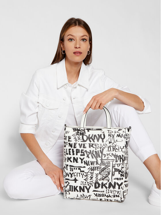 DKNY DKNY Käekott Tilly N/S Tote R11AIM29 Valge