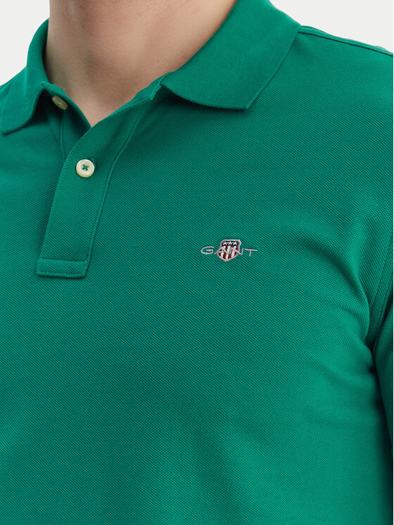 Gant Gant Polokošile Shield 2220 Zelená Slim Fit