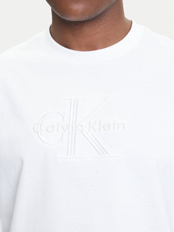 Calvin Klein Jeans Calvin Klein Jeans Tricou Hero Monologo LV04RB295G Alb Relaxed Fit
