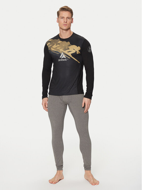 Surfanic Surfanic Bielizna termoaktywna górna SWU1603 Czarny Slim Fit