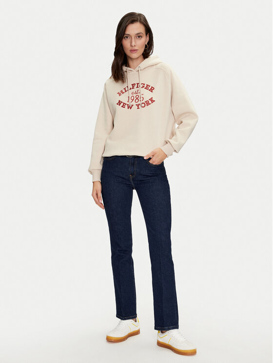Tommy Hilfiger Tommy Hilfiger Pluus Varsity WW0WW42098 Beež Regular Fit