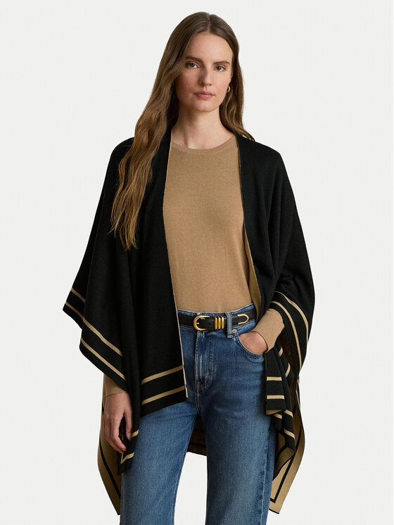 LAUREN RALPH LAUREN LAUREN RALPH LAUREN Пончо 454P23616001 Чорний Relaxed Fit