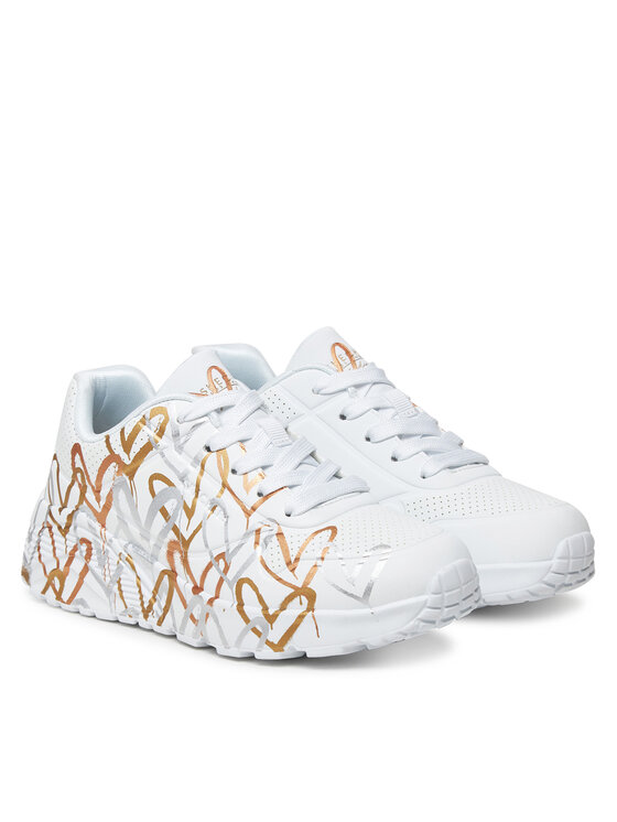 Skechers Skechers Sneakersy Uno Lite-Metallic Love 314067L/WTGD Bílá