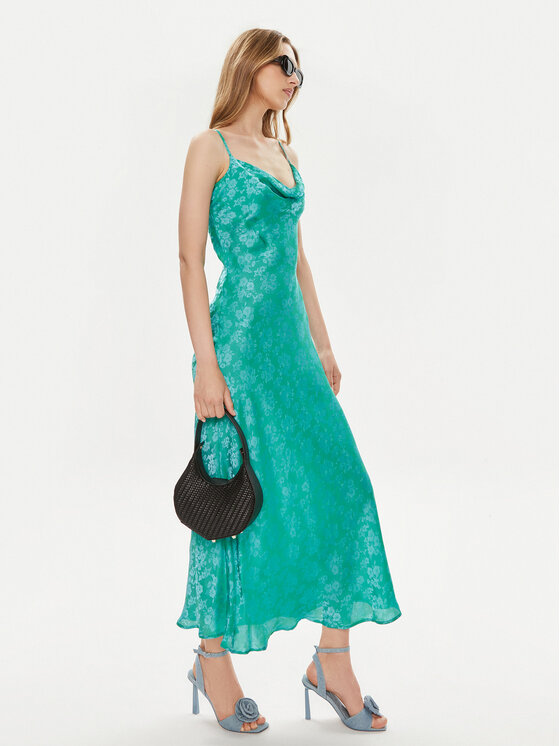 YAS YAS Koktel haljina Dinella 26031859 Zelena Regular Fit