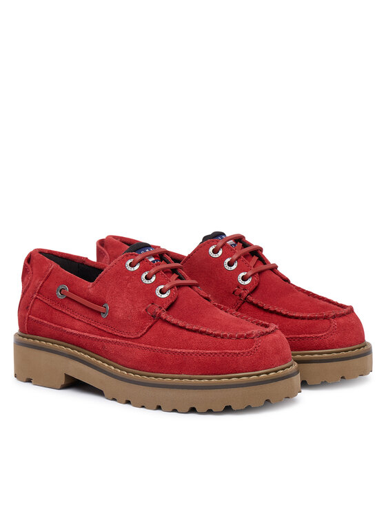 Tommy Jeans Tommy Jeans Cipele Tjw Archive '01 Low Boat Shoe EN0EN03157 Crvena