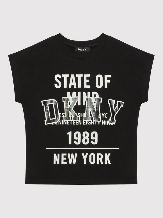 DKNY Tričko D35S01 M Čierna Relaxed Fit