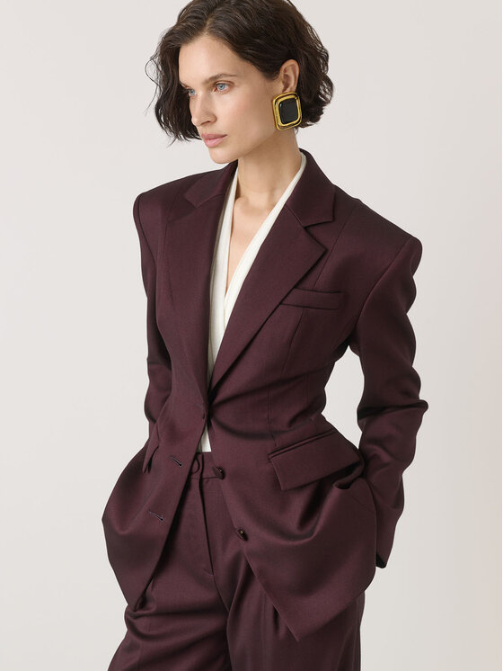 La Mania La Mania Marynarka VEDA Fioletowy Classic Fit