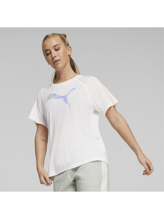 Puma Puma T-Shirt 673066 Biały Regular Fit