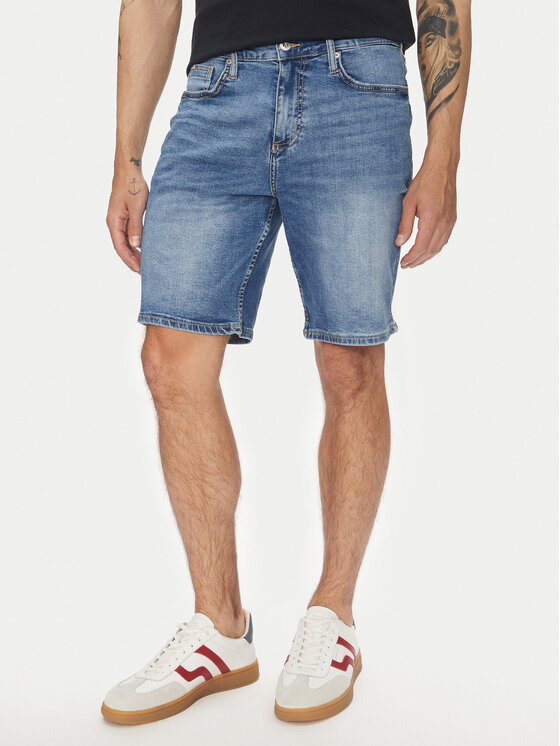 Lindbergh Lindbergh Pantaloni scurți de blugi 30-550000VBL Albastru Loose Fit