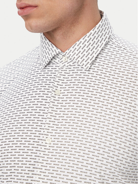 HUGO HUGO Košulja Kenno 50561158 Bijela Slim Fit