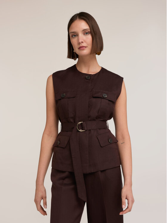 Motivi Motivi Giacca di transizione L020Q000083N0V2 Marrone Regular Fit