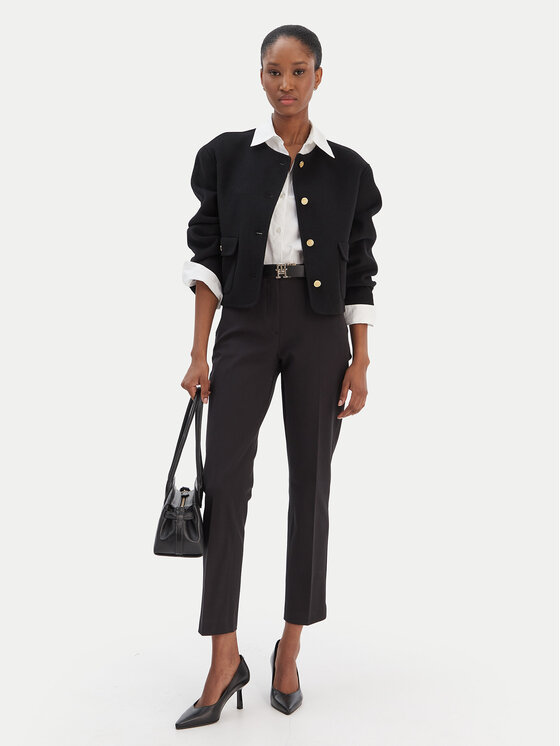 Tommy Hilfiger Tommy Hilfiger Chino-püksid Gabardine WW0WW48350 Must Slim Fit