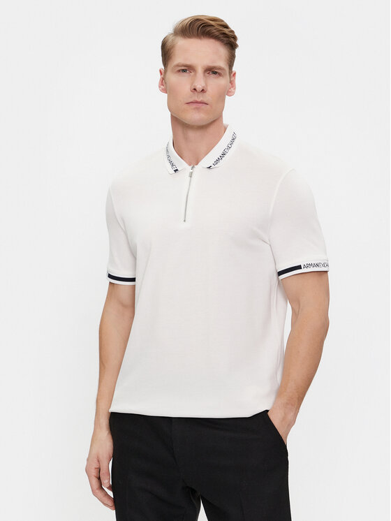 Armani Exchange Polo 3DZFLH ZJM5Z 1116 Balts Regular Fit