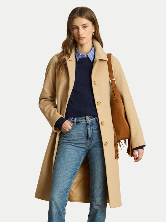 LAUREN RALPH LAUREN LAUREN RALPH LAUREN Gyapjú kabát 297P04140002 Bézs Regular Fit