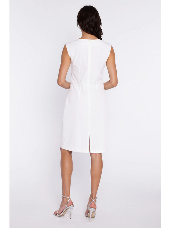NIFE NIFE Každodenní šaty S293 Krémová Modern Relaxed Fit
