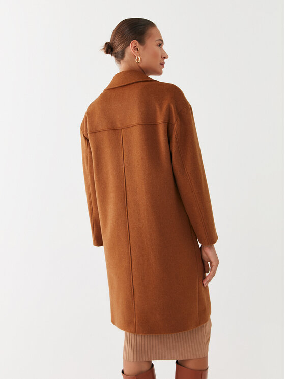 Guess Guess Cappotto di lana Elly W2BL0H WEWU0 Marrone Relaxed Fit