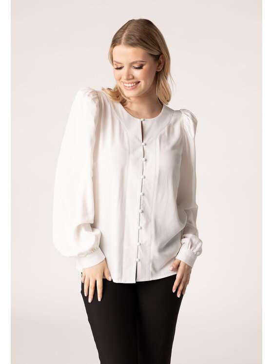 QUIOSQUE QUIOSQUE Košile 2VF003 Bílá Regular Fit