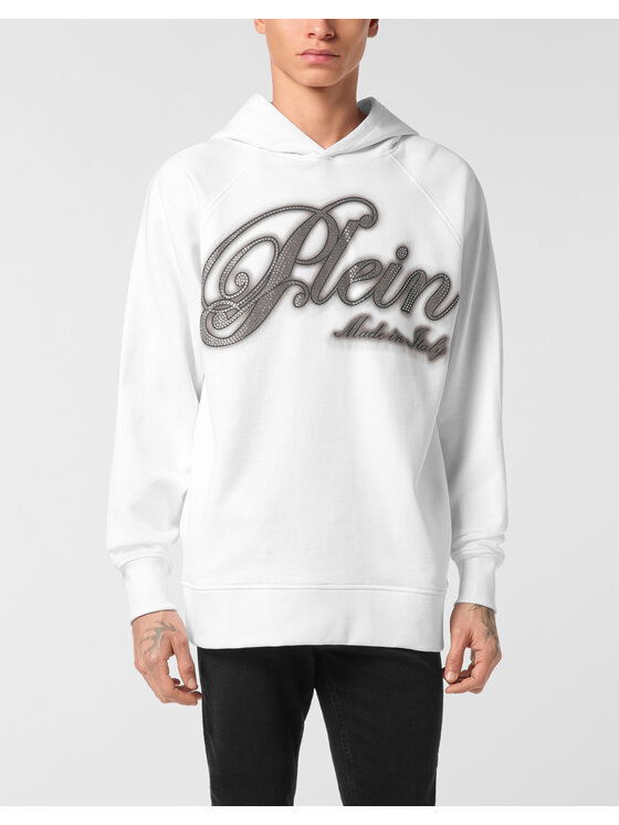 PHILIPP PLEIN PHILIPP PLEIN Mikina 26933 Biela Regular Fit