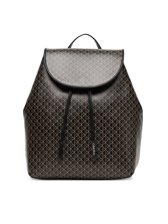 Calvin Klein Plecak Emblem Aop Flap Backpack LV04F3271G Czarny