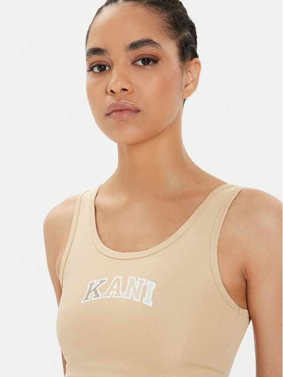 Karl Kani Karl Kani Biustonosz top Small Serif 6131306 Beżowy Slim Fit